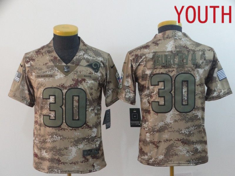 Youth Los Angeles Rams #30 Gurley ii Camo Nike Limited NFL Jersey->carolina panthers->NFL Jersey